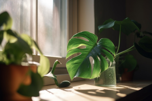 Monstera and Philodendron Monstera and Philodendron as indoor plants
