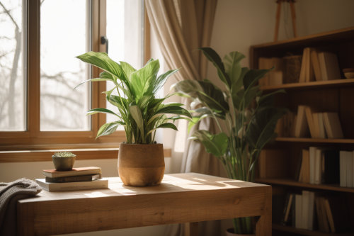 Peace Lily and Chinese Evergreen Peace Lily and Chinese Evergreen as indoor plants